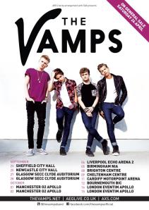 The Vamps UK Headlining Tour poster