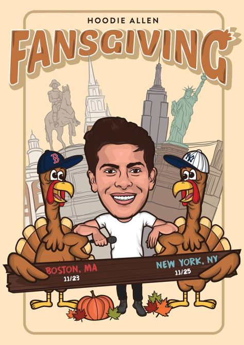 Hoodie Allen FansGiving 2016 flyer